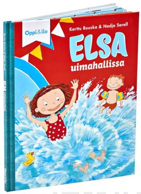 Elsa uimahallissa ja Elsa luistelemassa