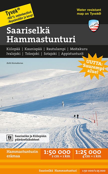 Saariselkä Hammastunturi tunturikartta 1:50 000/1:25 000