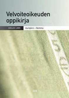 Kirjailijan Erkki Aurejärvi käytetty kirja Velvoiteoikeuden oppikirja