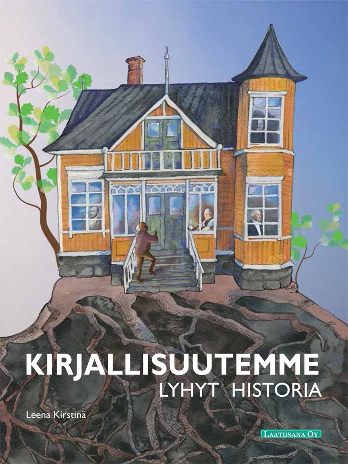 Kirjailijan Leena Kirstinä käytetty kirja Kirjallisuutemme lyhyt historia