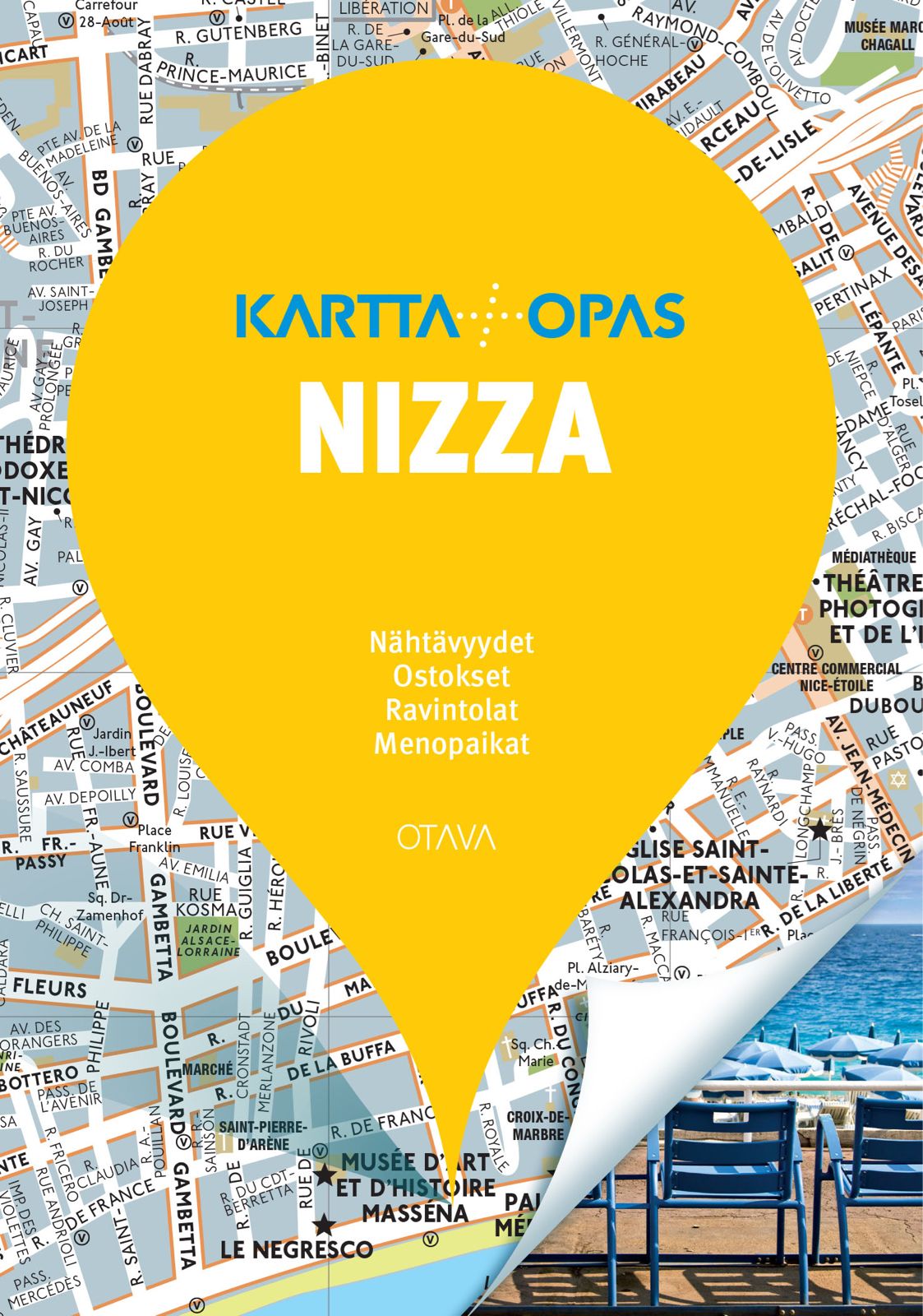 nizza kartta opas Nizza