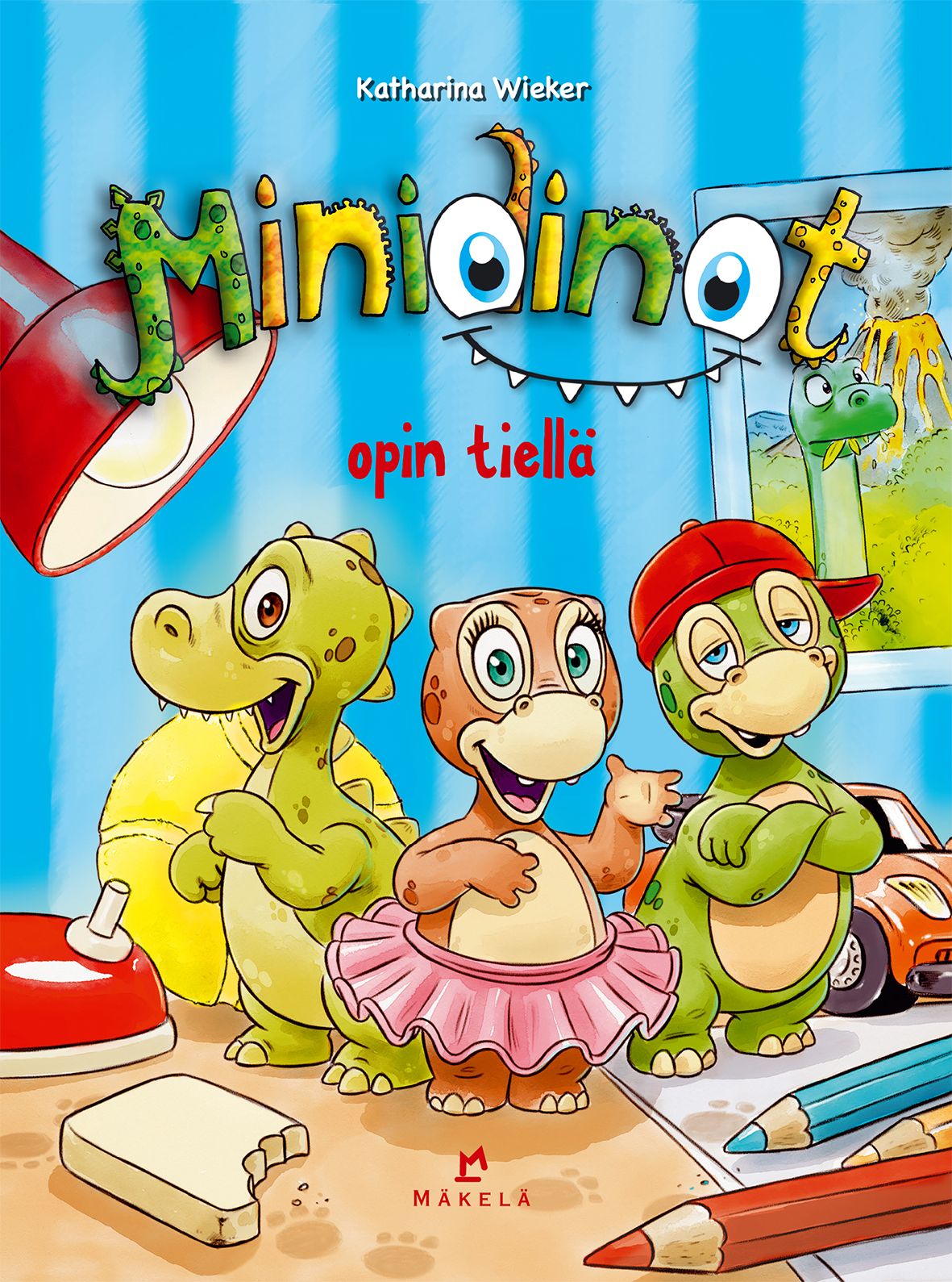 Kirjailijan Katharina Wieker uusi kirja Minidinot opin tiellä (ERINOMAINEN)