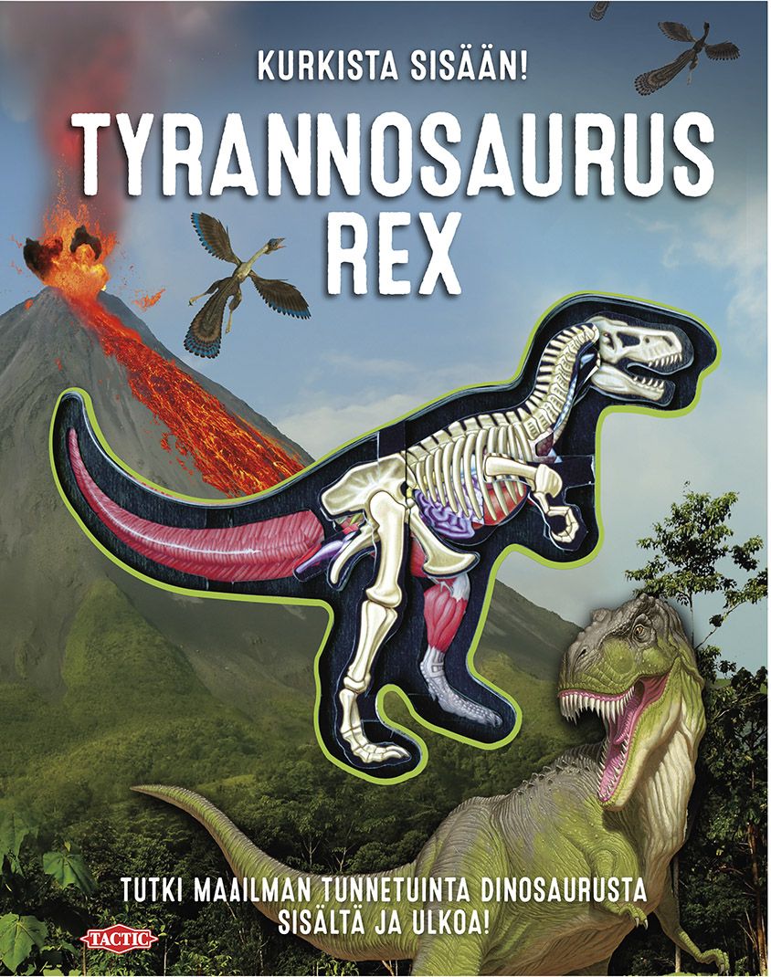 Kirjailijan Dennis Schatz uusi kirja Tyrannosaurus rex : kurkista sisään!