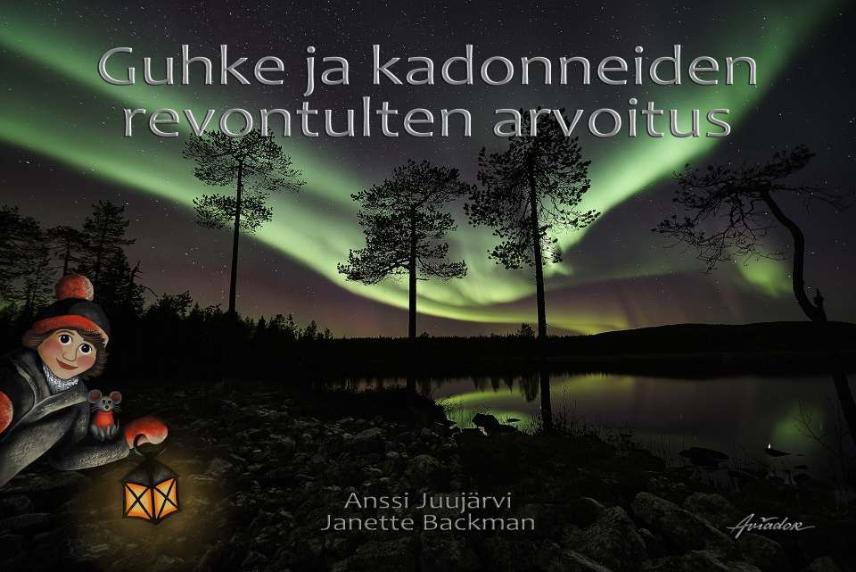 Kirjailijan Anssi Juujärvi käytetty kirja Guhke ja kadonneiden revontulten arvoitus (ERINOMAINEN)