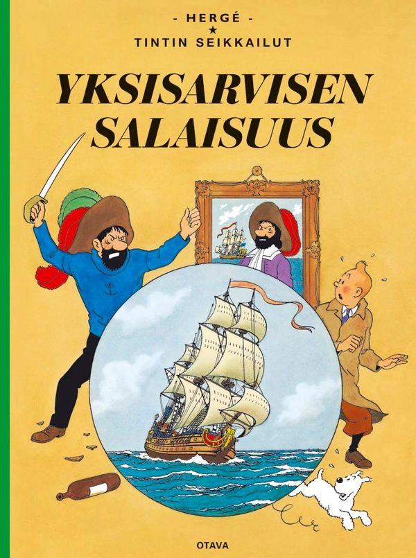 Kirjailijan Herge käytetty kirja Yksisarvisen salaisuus