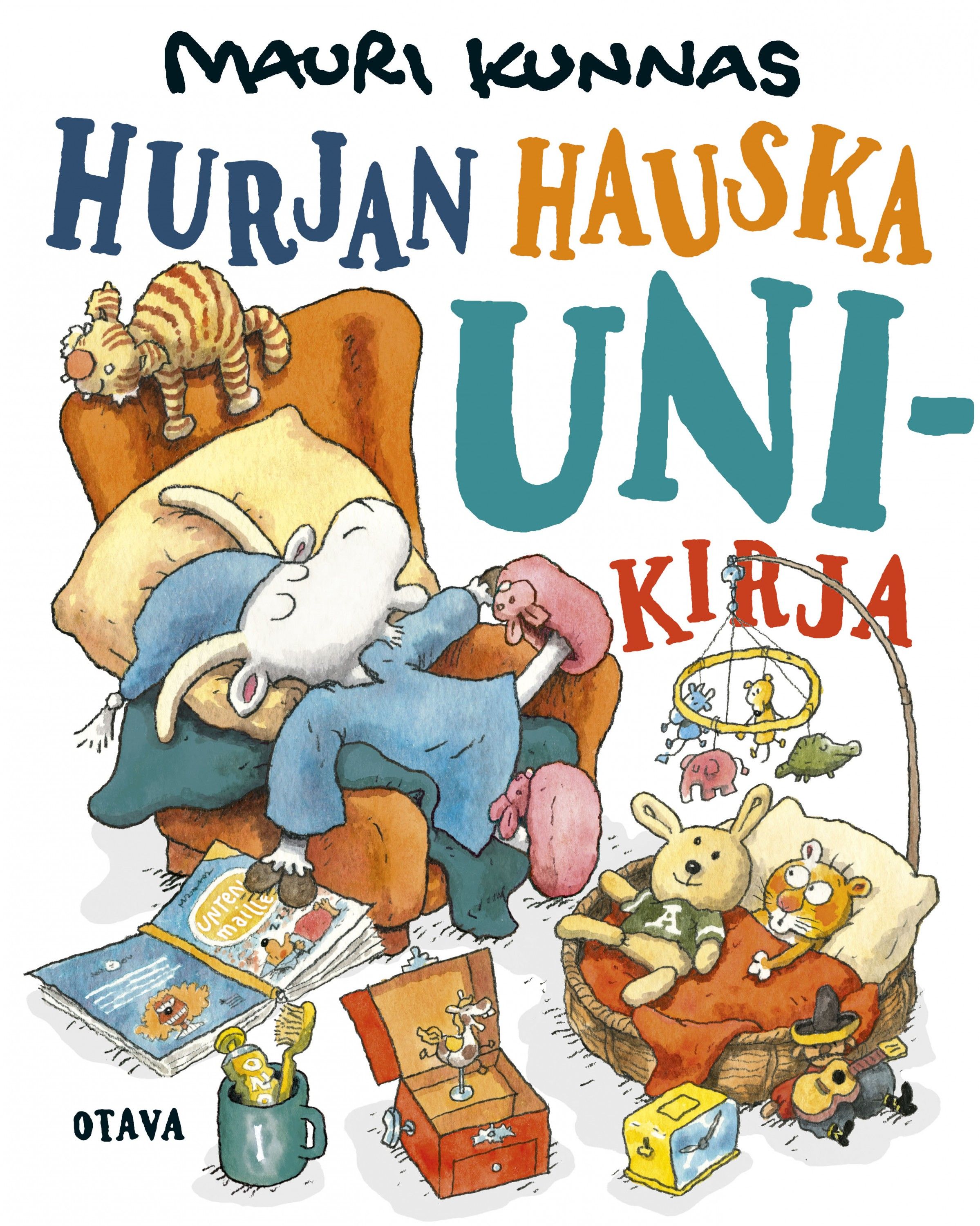 Kirjailijan Mauri Kunnas käytetty kirja Hurjan hauska unikirja