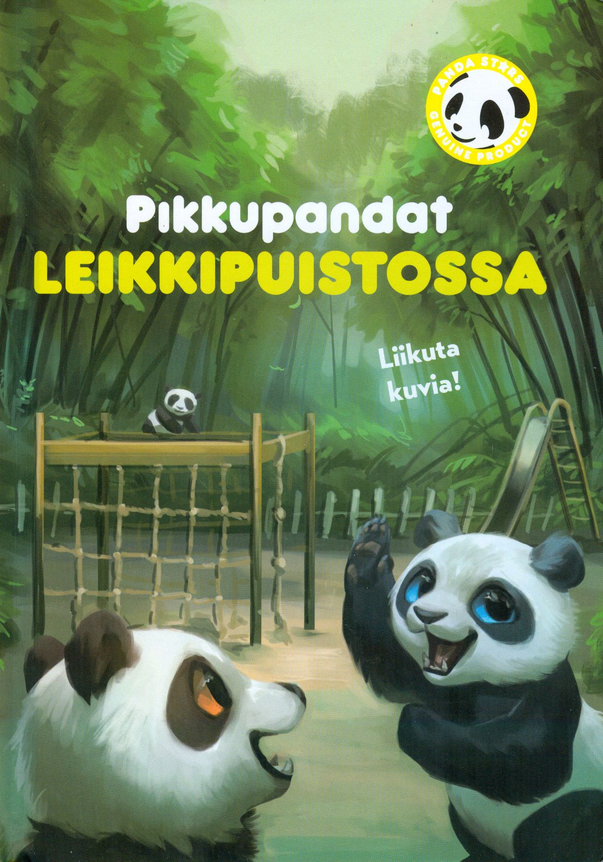 Kirjailijan Jemina Heljakka käytetty kirja Pikkupandat leikkipuistossa