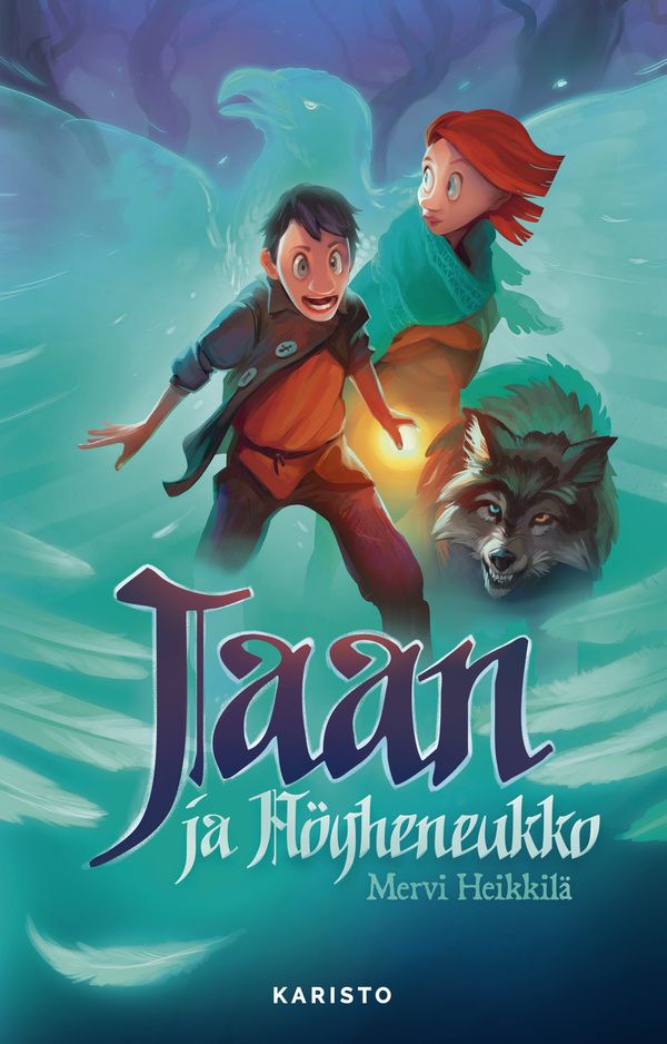 Kirjailijan Mervi Heikkilä käytetty kirja Jaan ja Höyheneukko