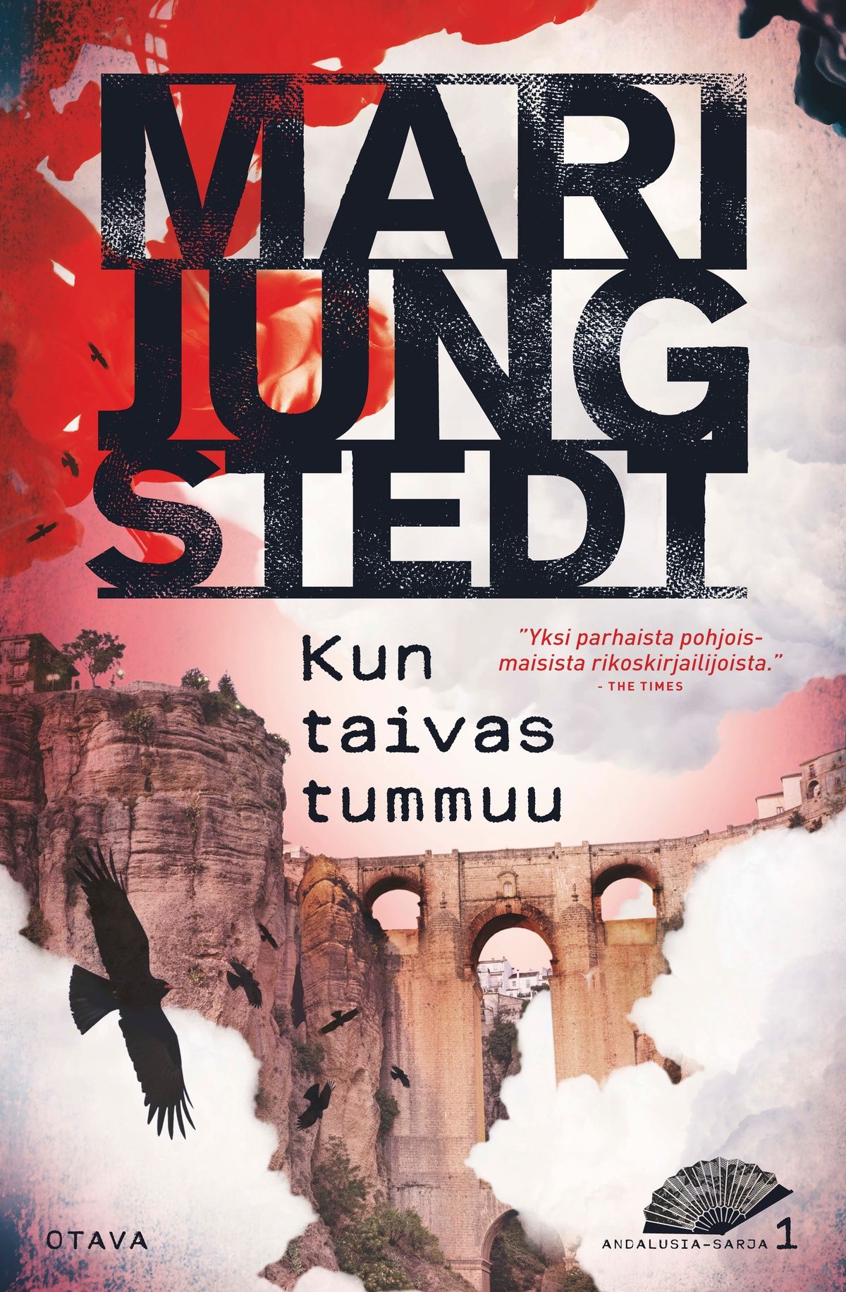 Kirjailijan Mari Jungstedt käytetty kirja Kun taivas tummuu