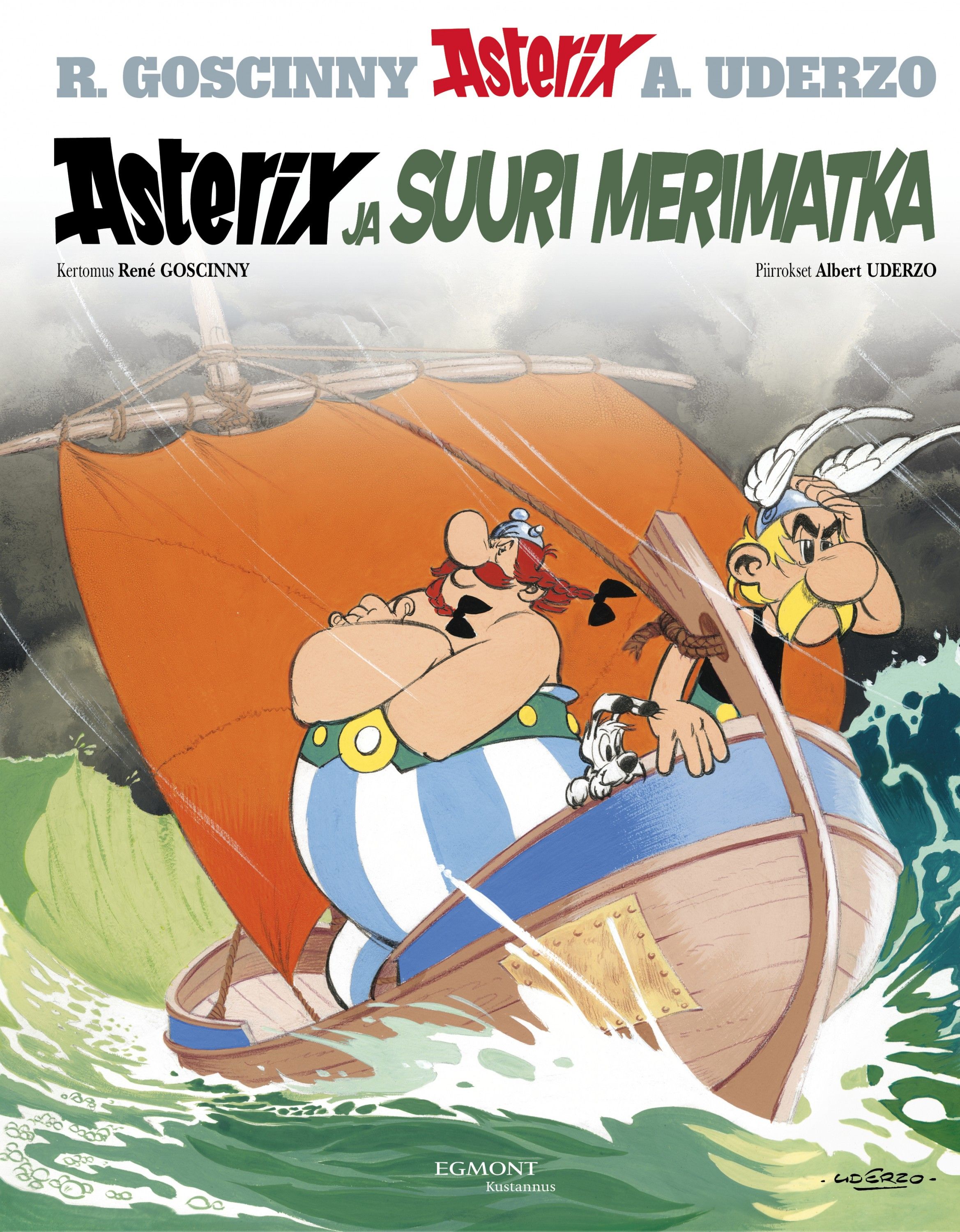 Kirjailijan Goscinny käytetty kirja Asterix ja suuri merimatka