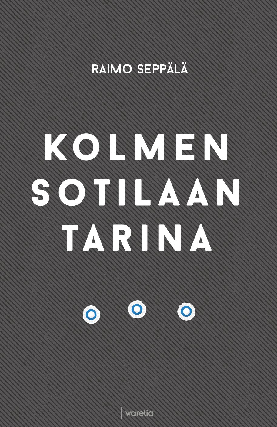 Kirjailijan Raimo Seppälä käytetty kirja Kolmen sotilaan tarina