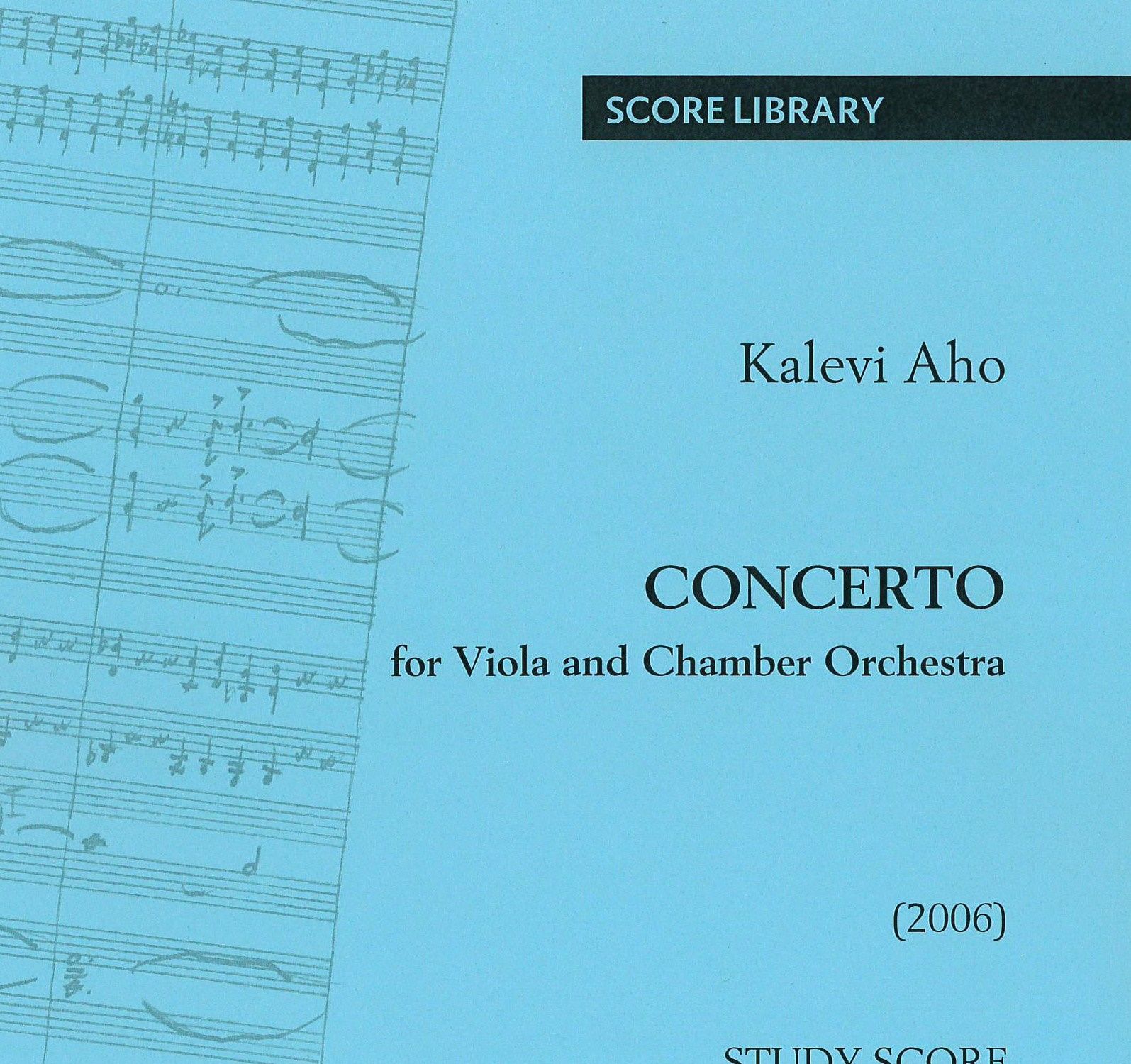 Concerto for Viola and Chamber Orchestra - Study score