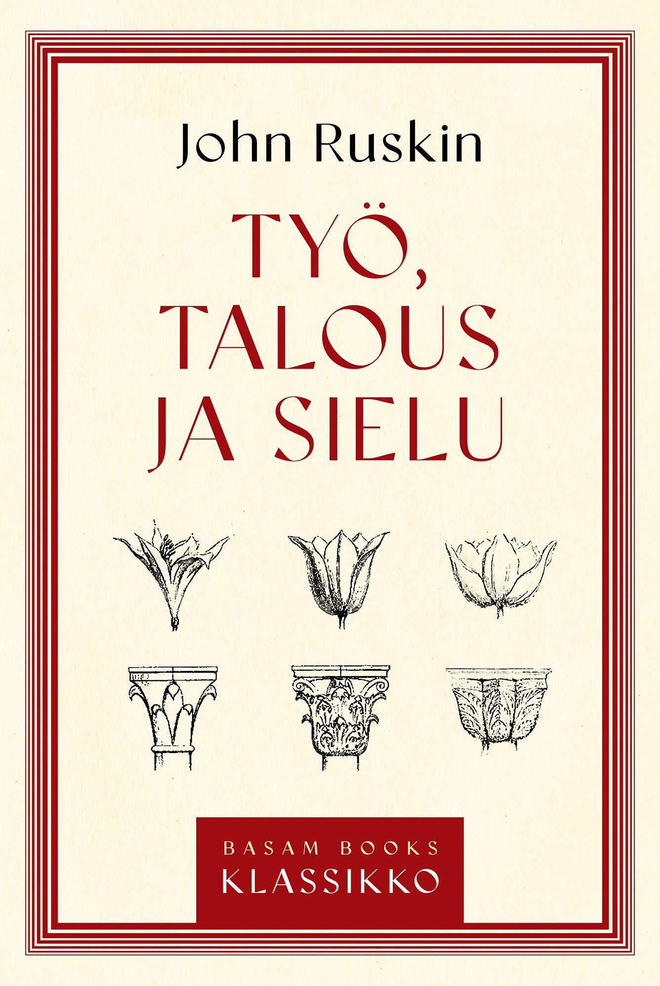 Kirjailijan John Ruskin käytetty kirja Työ, talous ja sielu