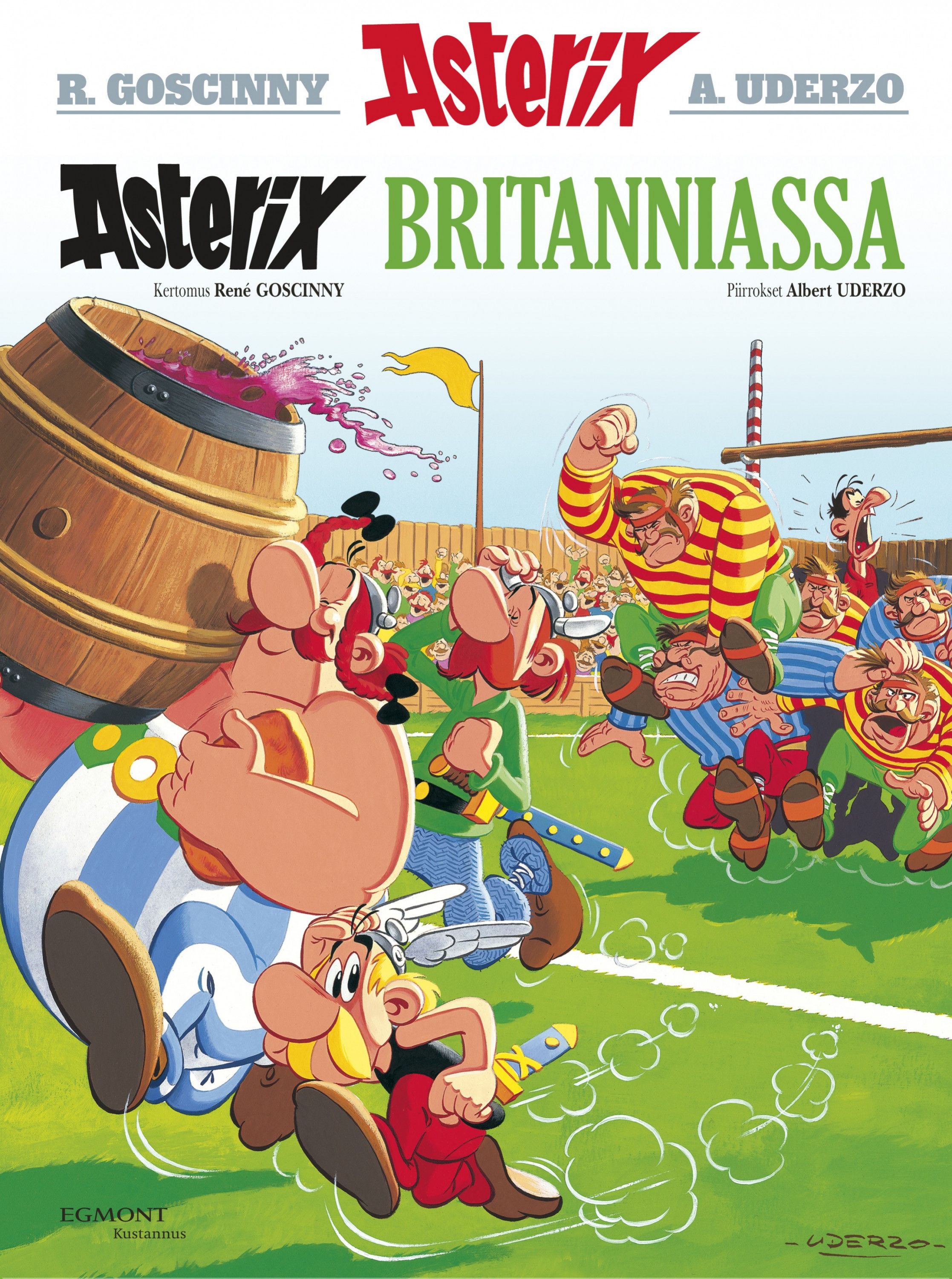 Kirjailijan Goscinny käytetty kirja Asterix Britanniassa