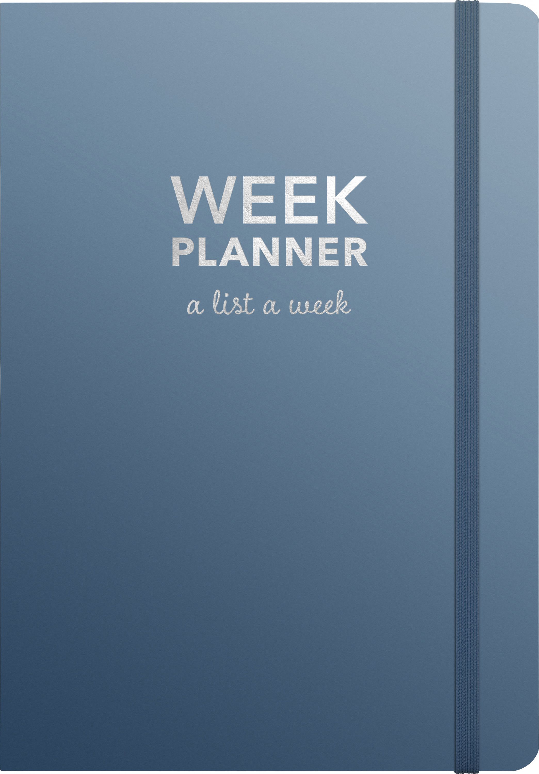 Week Planner, undated, blue