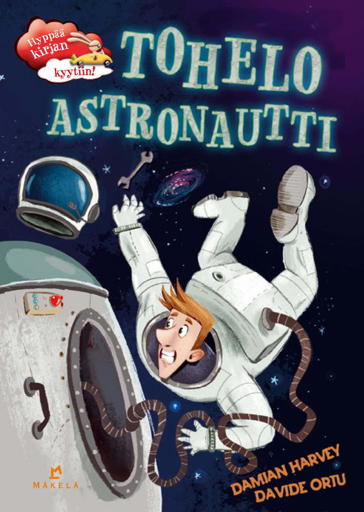 Kirjailijan Damian Harvey uusi kirja Tohelo astronautti