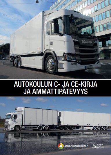 Autokoulun C- ja CE-kirja ja ammattipätevyys