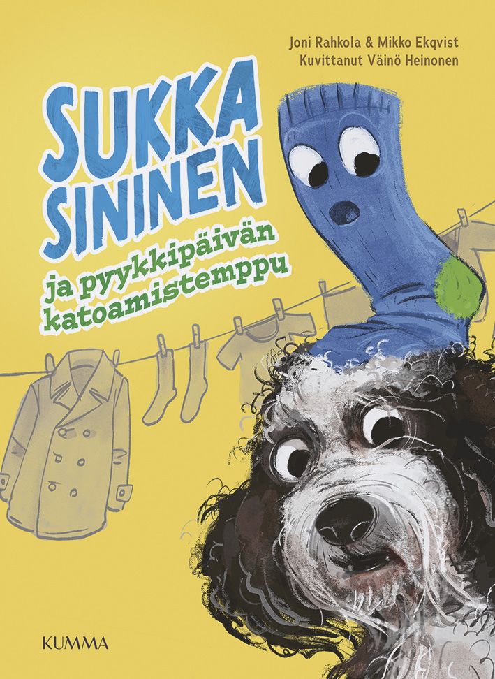 Kirjailijan Joni Rahkola uusi kirja Sukka Sininen ja pyykkipäivän katoamistemppu (UUSI)