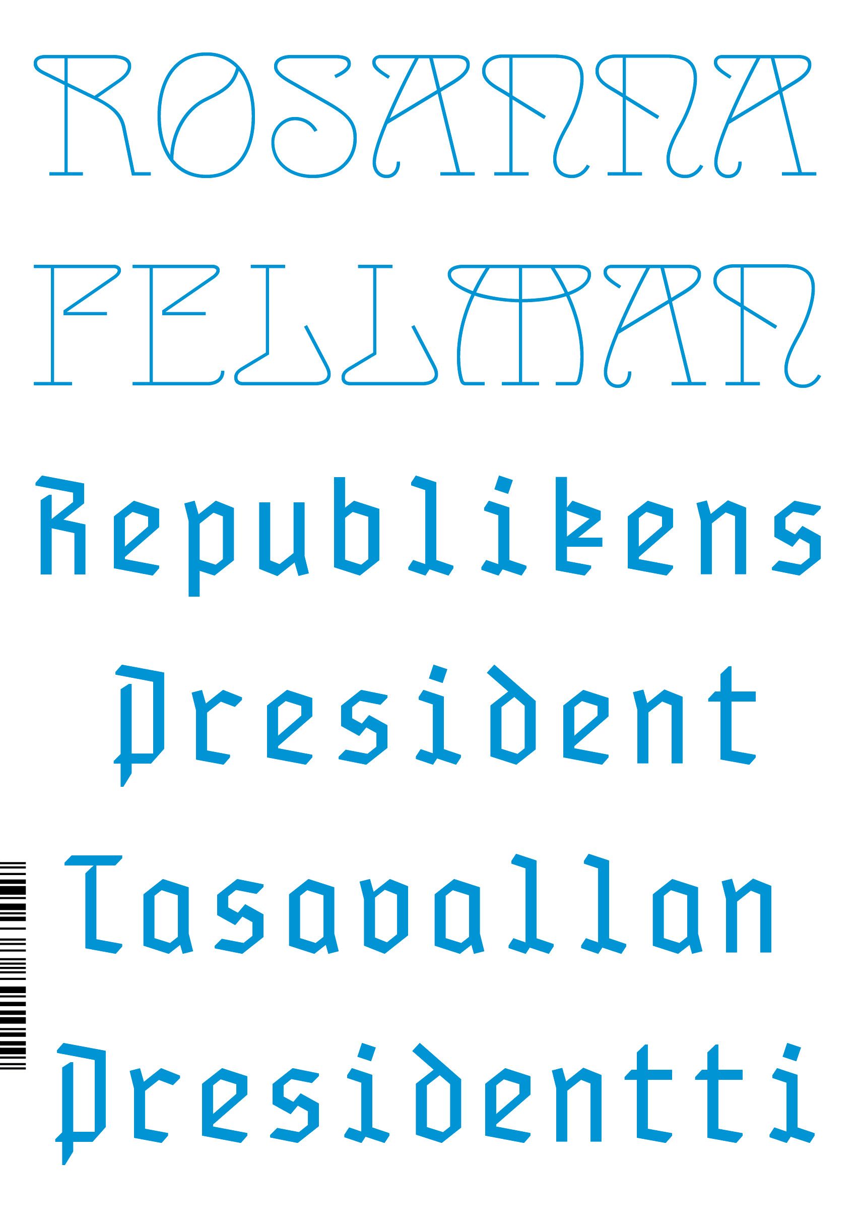 Rosanna Fellman : Republikens president - Tasavallan presidentti