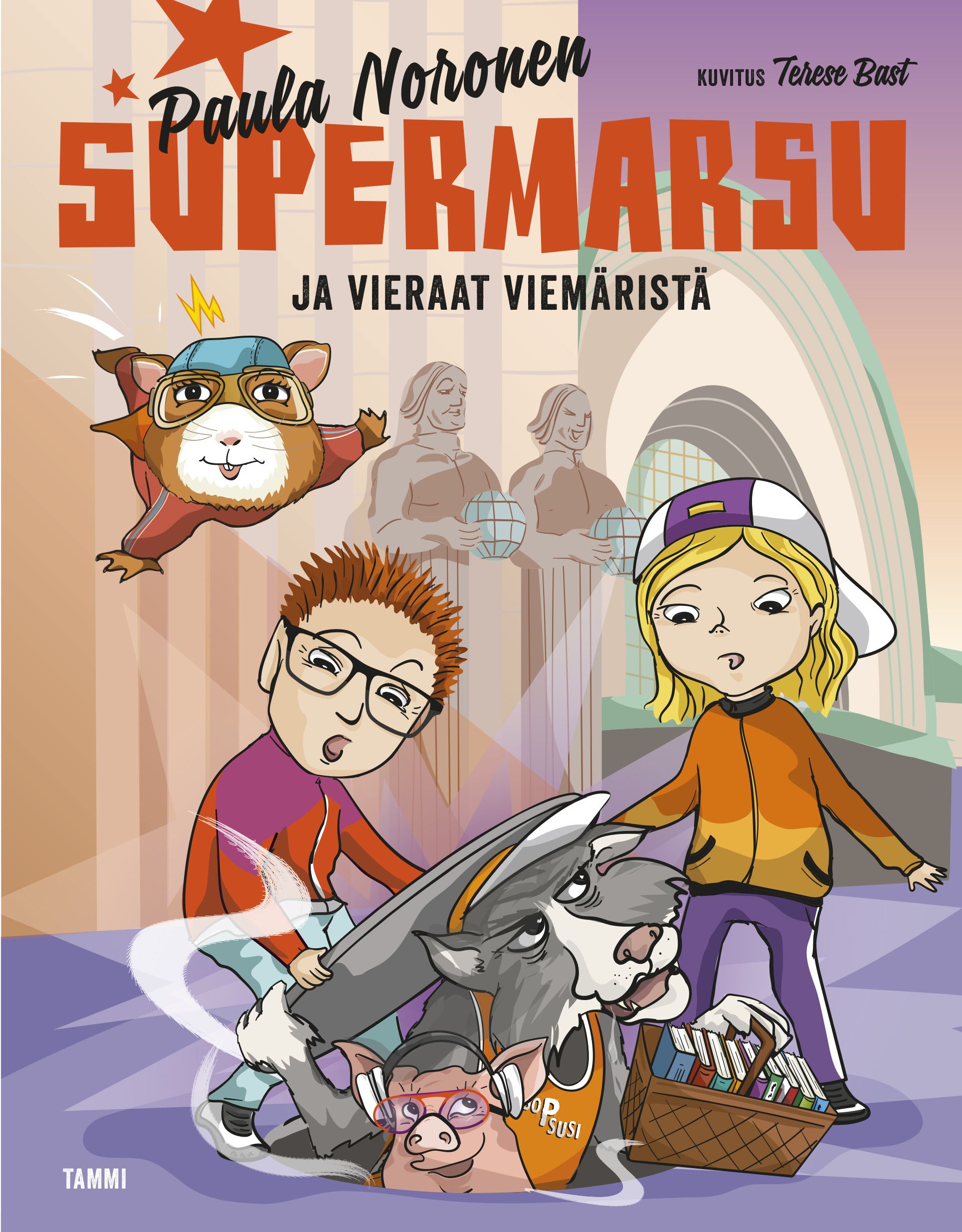 Kirjailijan Paula Noronen käytetty kirja Supermarsu ja vieraat viemäristä