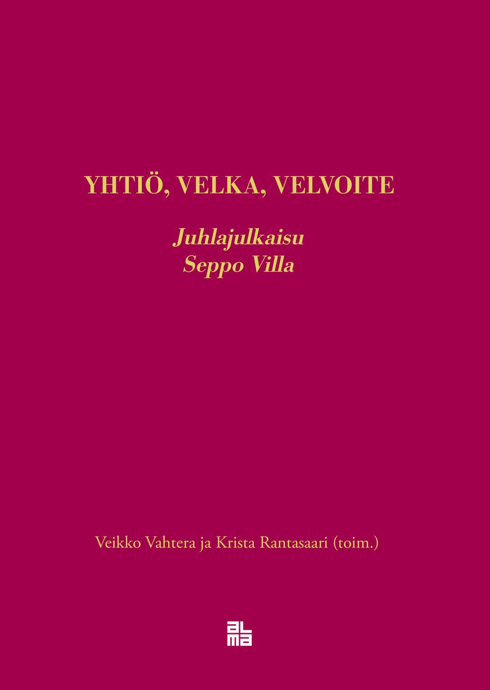 Yhtiö, velka, velvoite