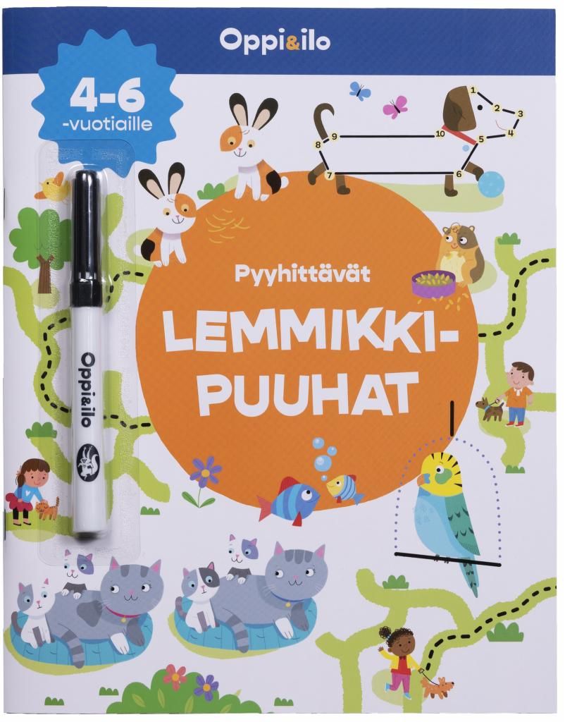 Pyyhittävät Lemmikkipuuhat -puuhakirja 4-6 v