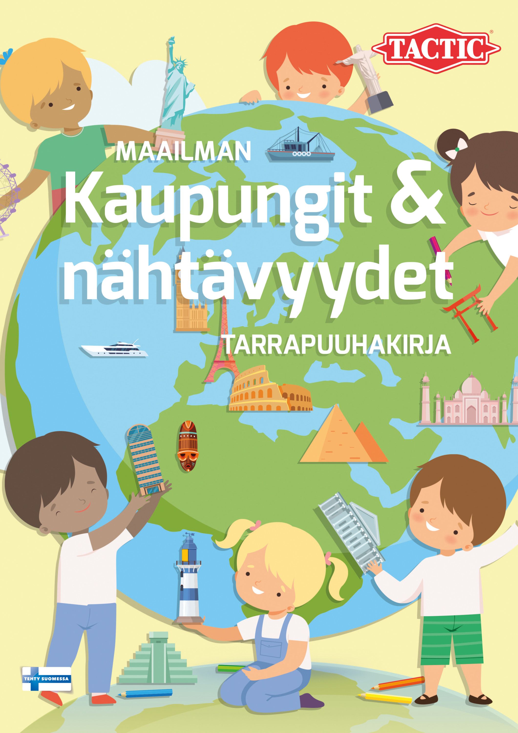 Maailman kaupungit ja nähtävyydet tarrapuuhakirja