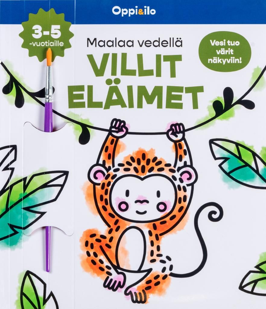 Abigail Wheatley : Maalaa vedellä Villit eläimet -puuhakirja 3-5 v