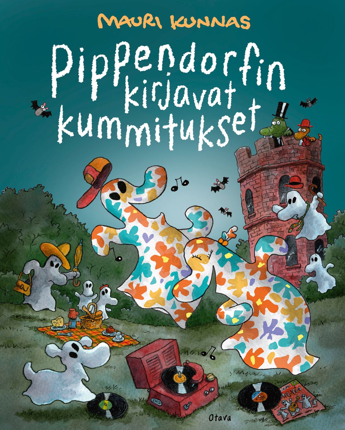 Kirjailijan Mauri Kunnas käytetty kirja Pippendorfin kirjavat kummitukset