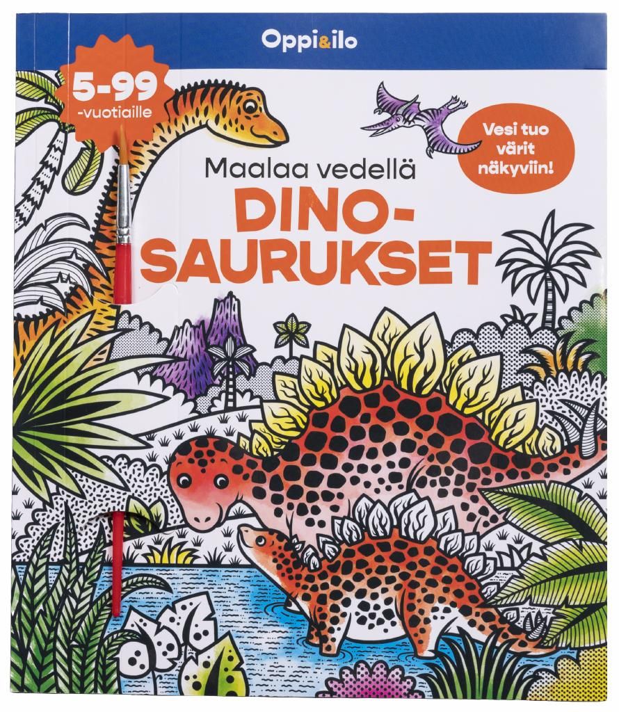 Maalaa vedellä dinosaurukset -puuhakirja 5-99 v