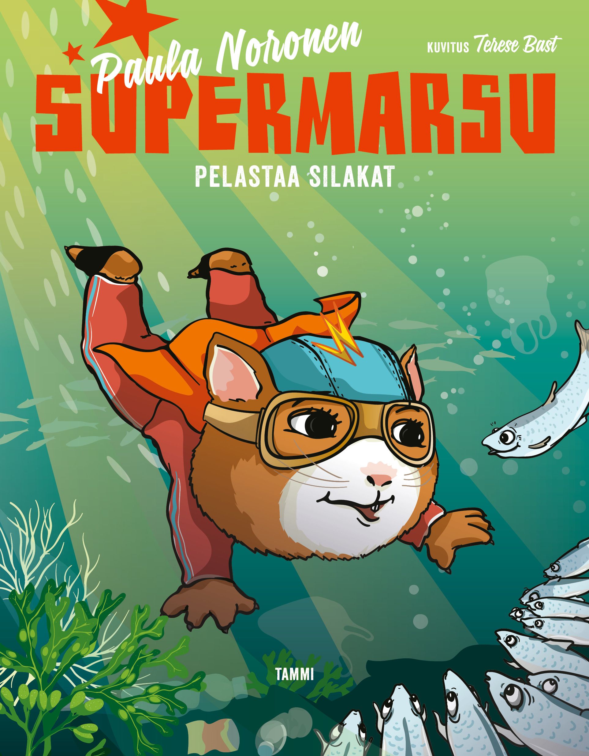 Kirjailijan Paula Noronen käytetty kirja Supermarsu pelastaa silakat