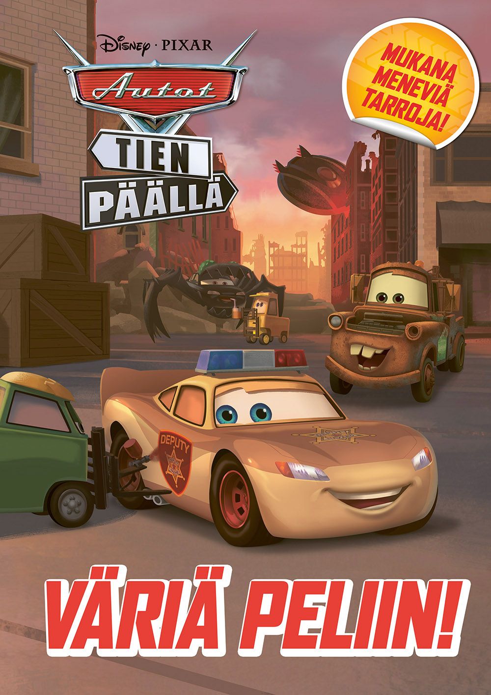 Disney Autot tien päällä Väriä peliin! -värityskirja