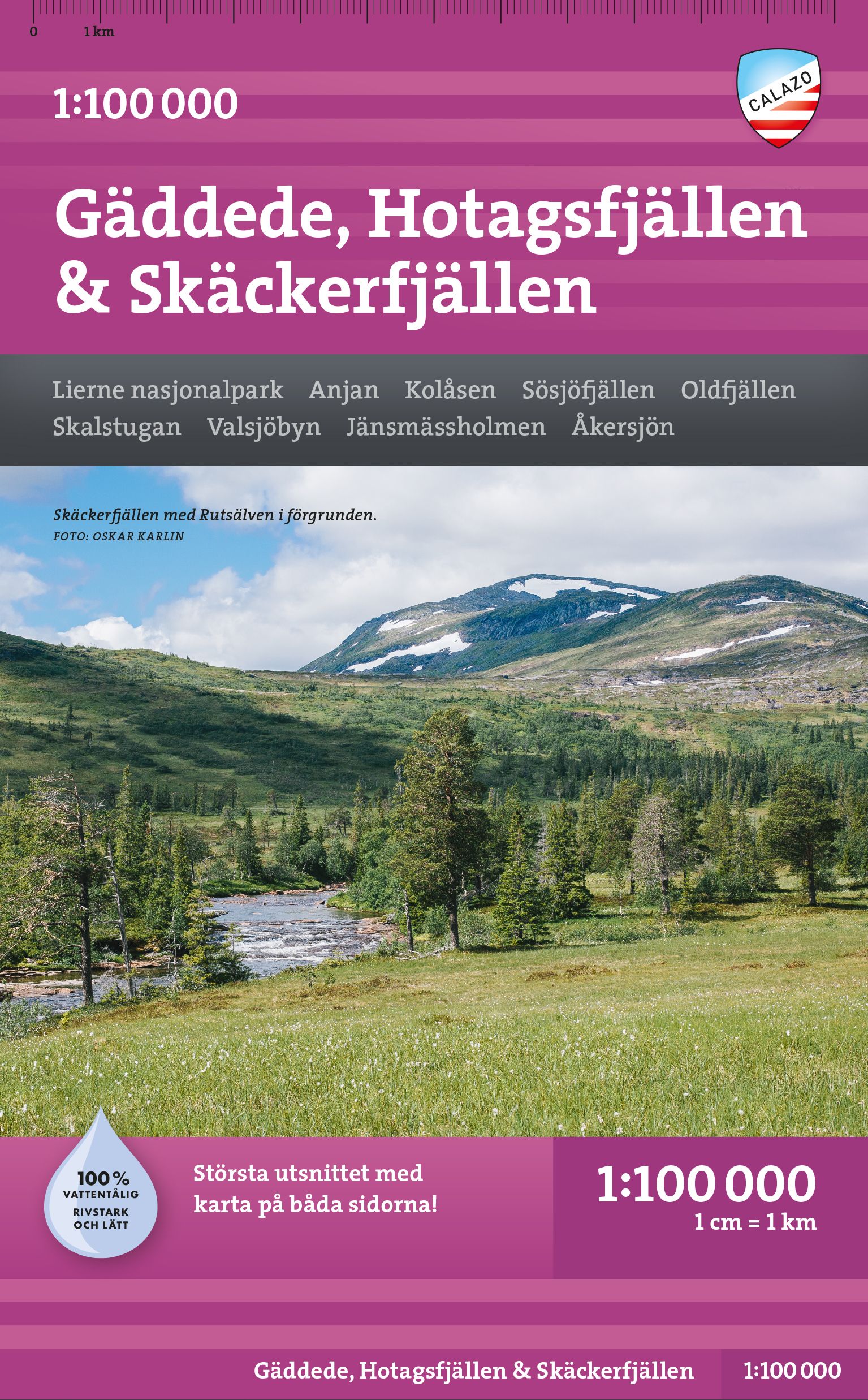 Gäddede, Hotagsfjällen & Skäckerfjällen 1:100 000