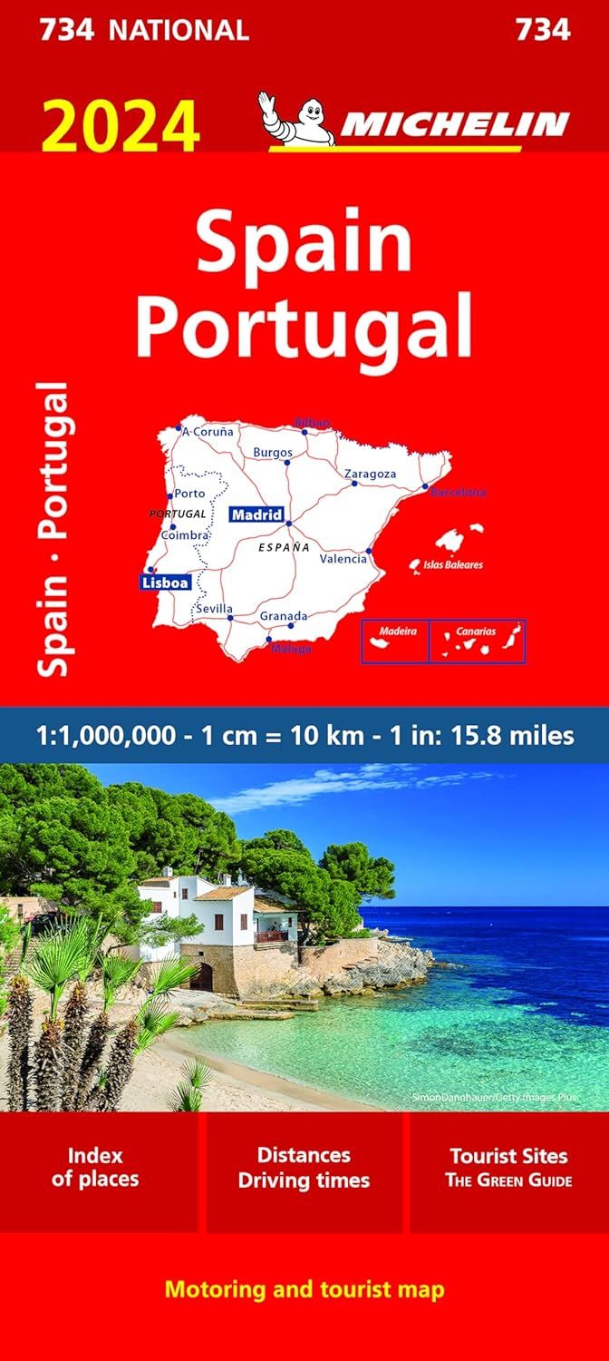 Spain-Portugal, Michelin 734 / Espanja-Portugali, 1:1 milj. Michelin tiekartta