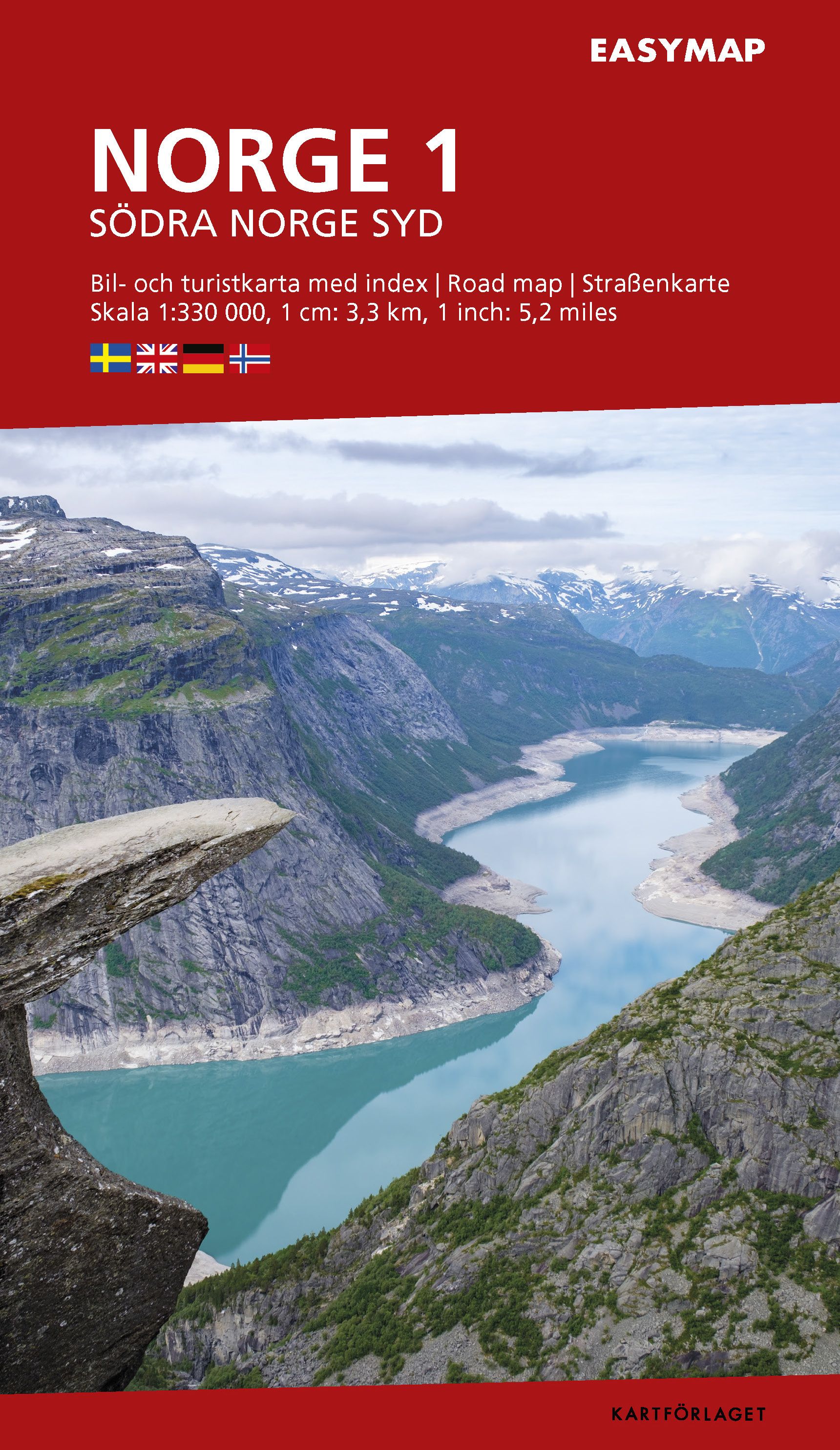 Södra Norge 1 syd EasyMap, 1:330 000