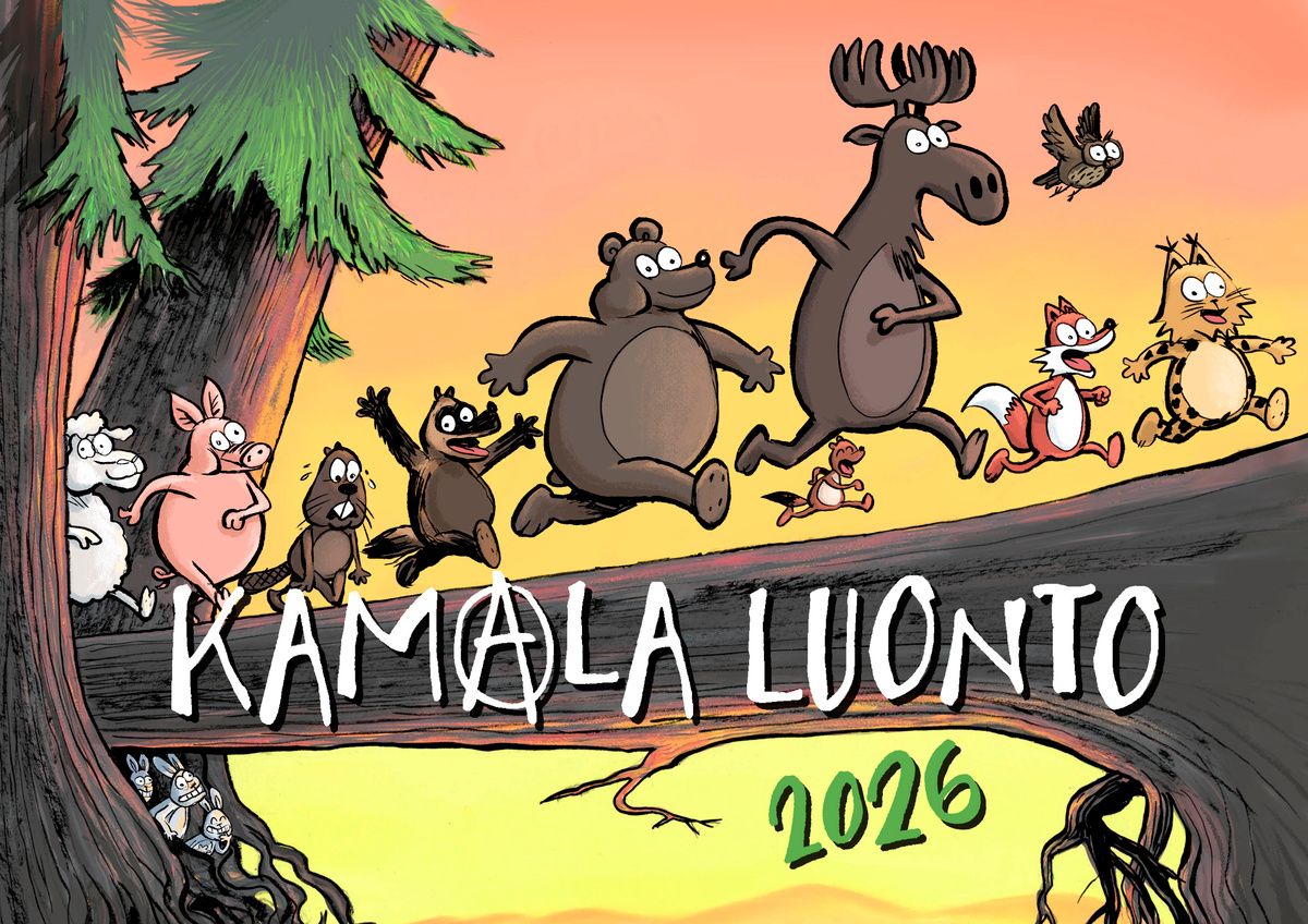 Jarkko Vehniäinen & Marja Lappalainen : Kamala luonto seinäkalenteri 2026