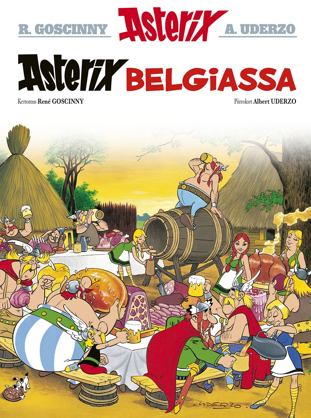 Kirjailijan Goscinny käytetty kirja Asterix Belgiassa