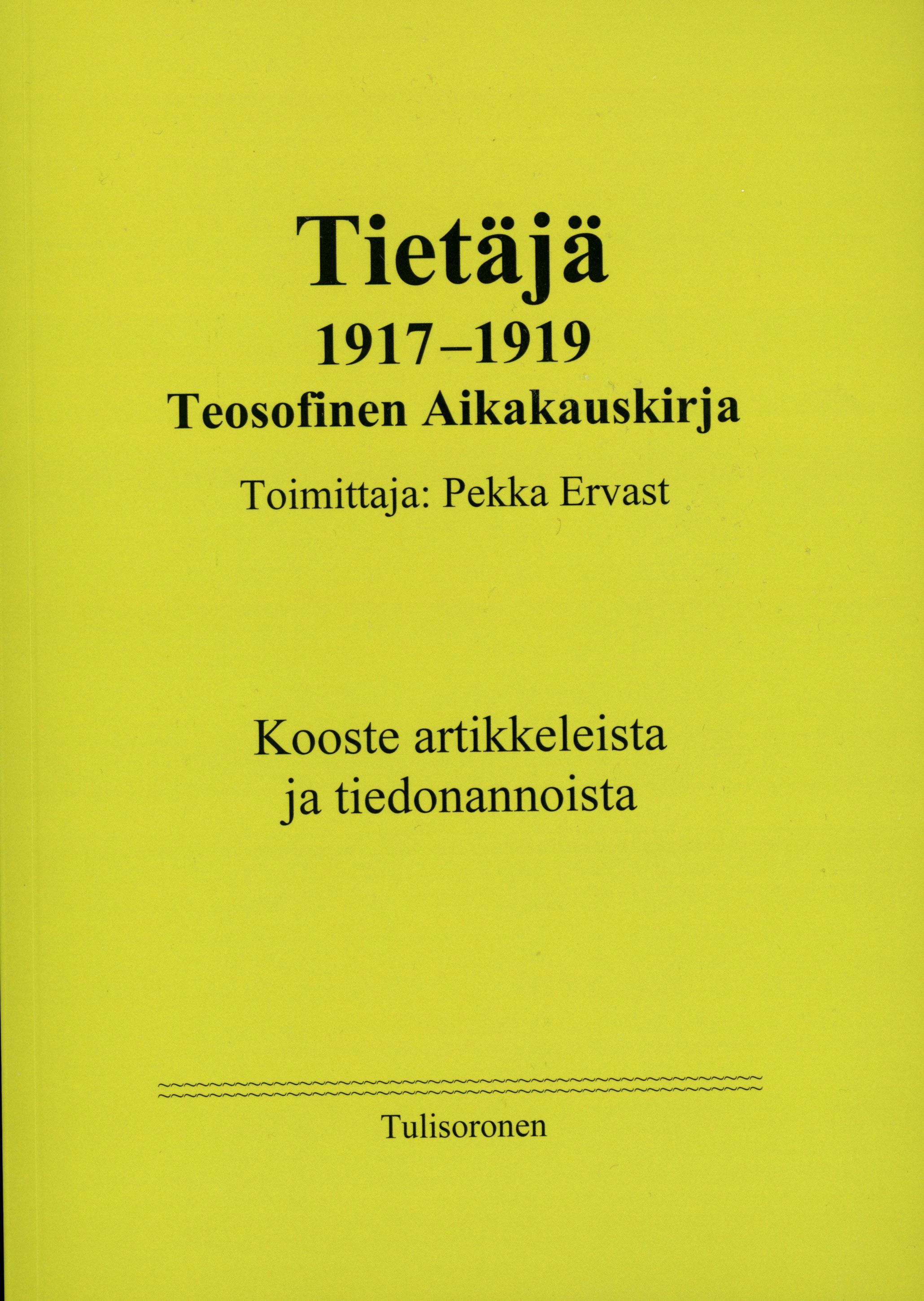 Tietäjä 1917-1919, Teosofinen Aikakauskirja