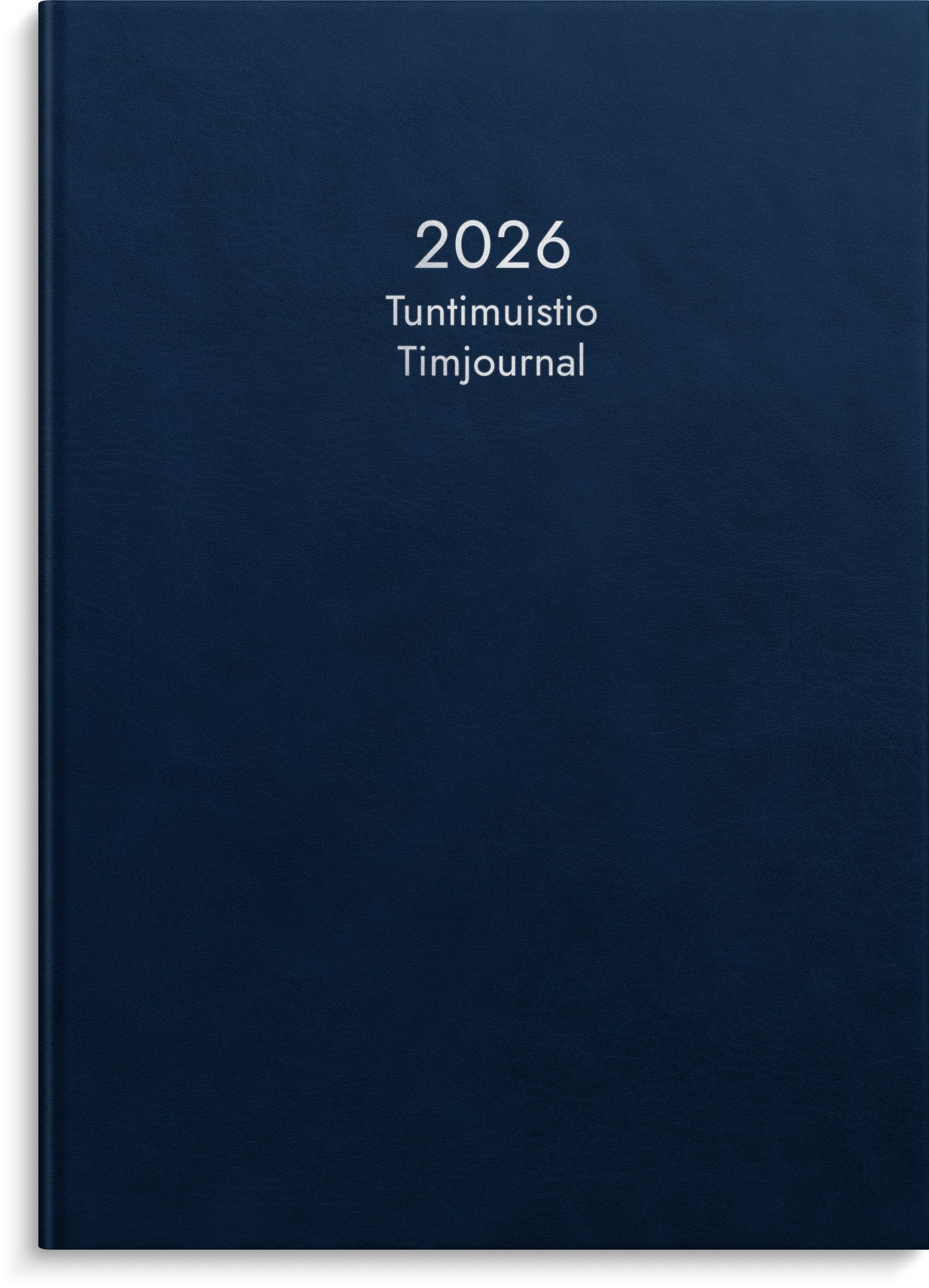 Tuntimuistio sininen keinonahkakansi sidottu A4 2026