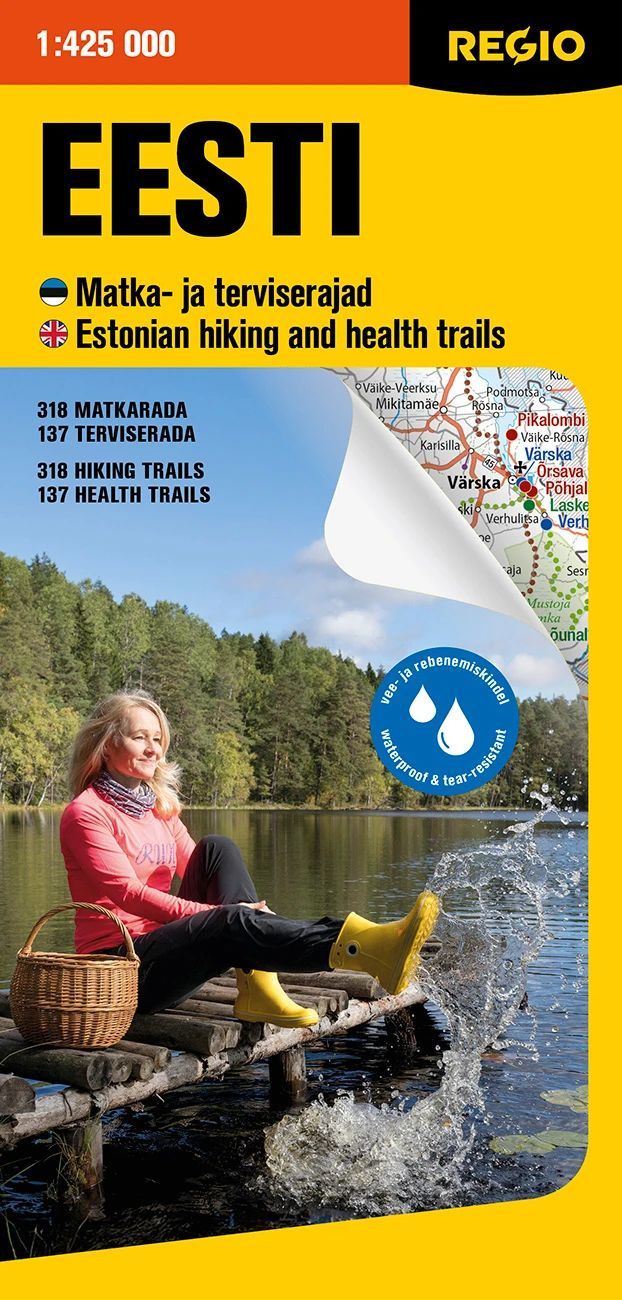 Estonian hiking and health trails map