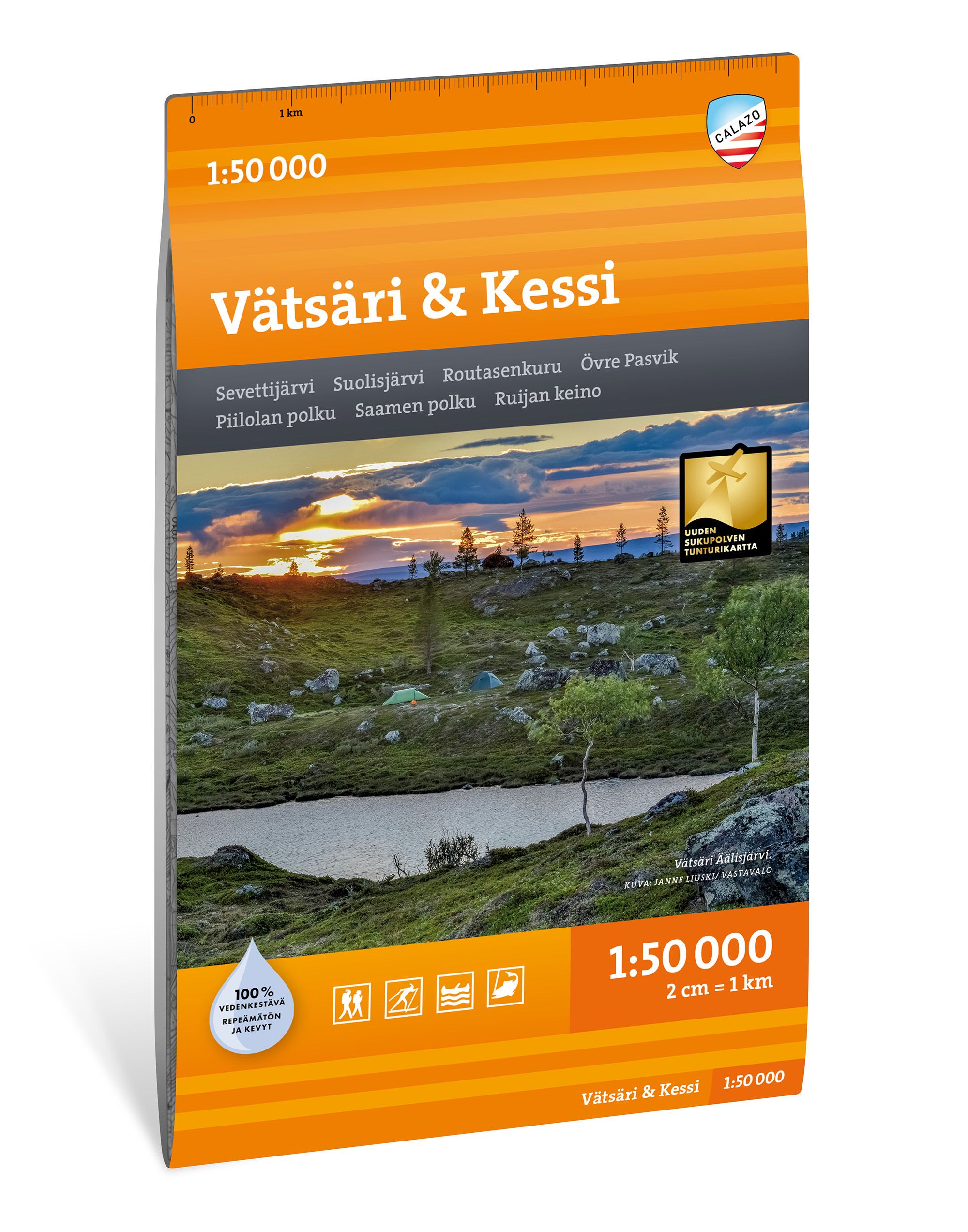 Vätsäri & Kessi 1:50 000 tunturikartta