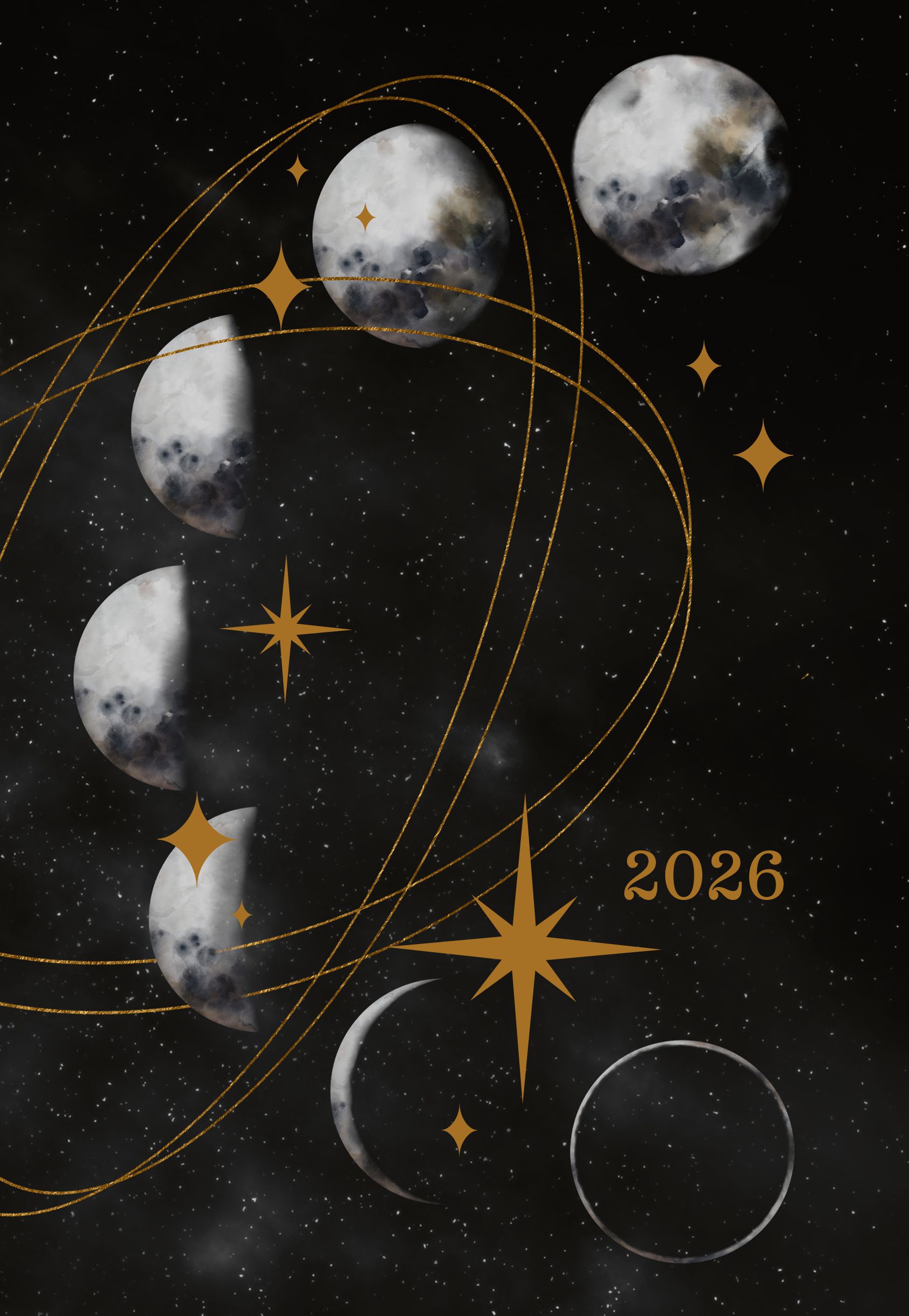 Meri Mort : Kuun valossa pöytäkalenteri 2026