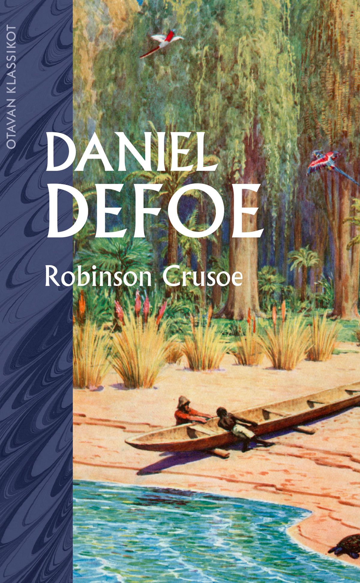 Kirjailijan Daniel Defoe käytetty kirja Robinson Crusoe