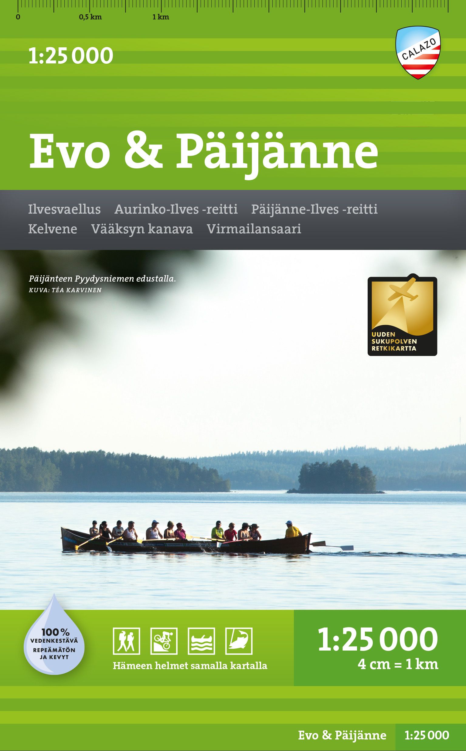 Evo & Päijänne retkeilykartta, 1:25 000