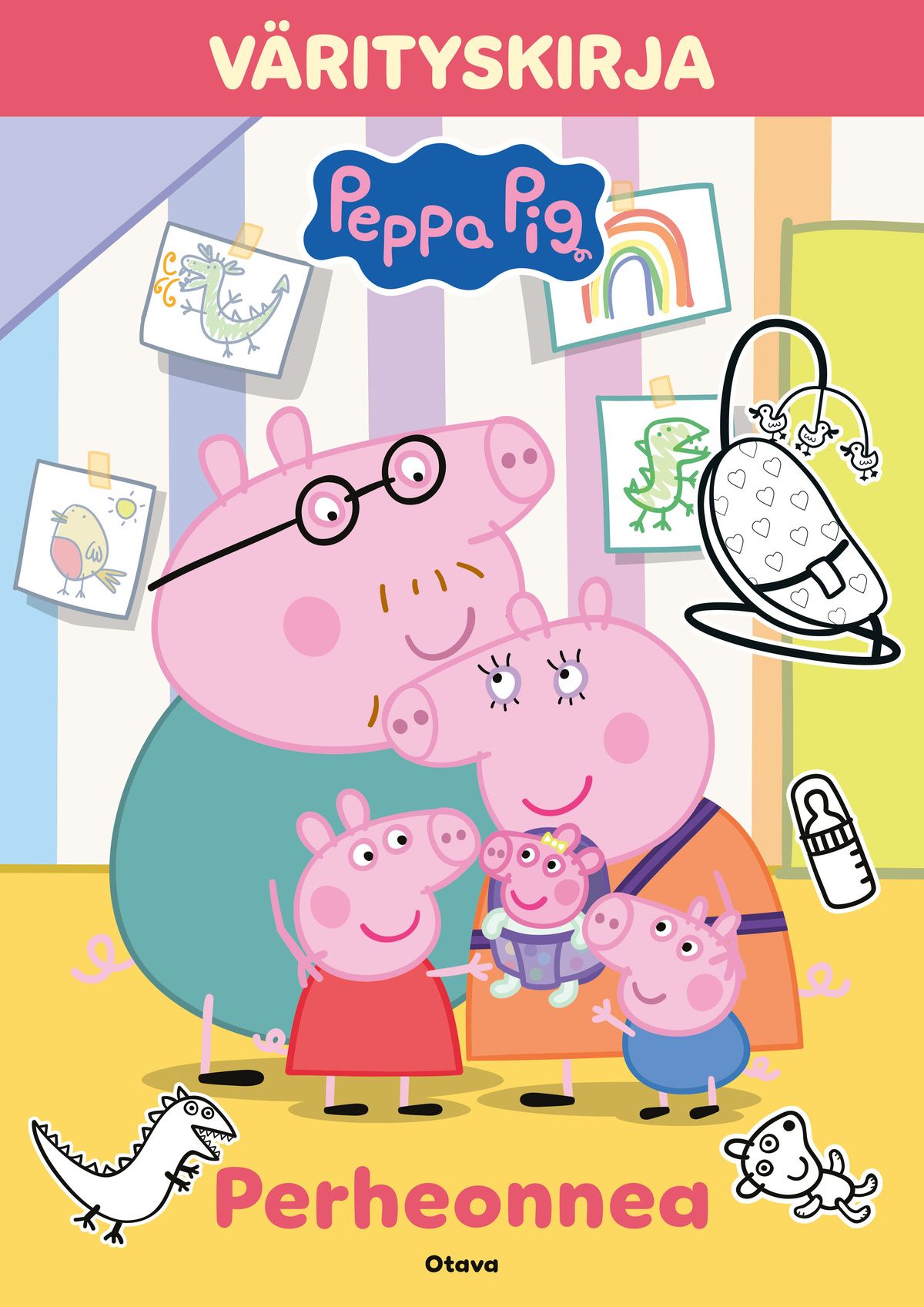 Jane Kent : Pipsa Possu - Värityskirja Perheonnea