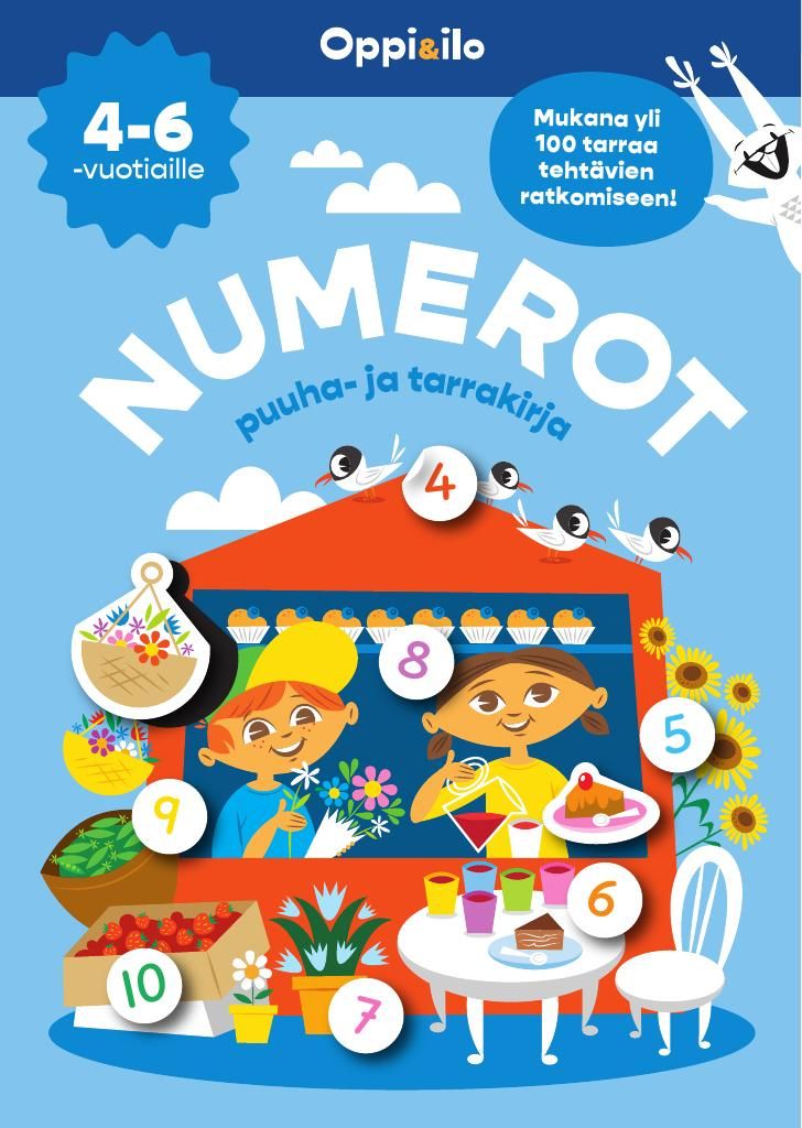 Reetta Wirtanen : NUMEROT puuha- ja tarrakirja 4-6 v
