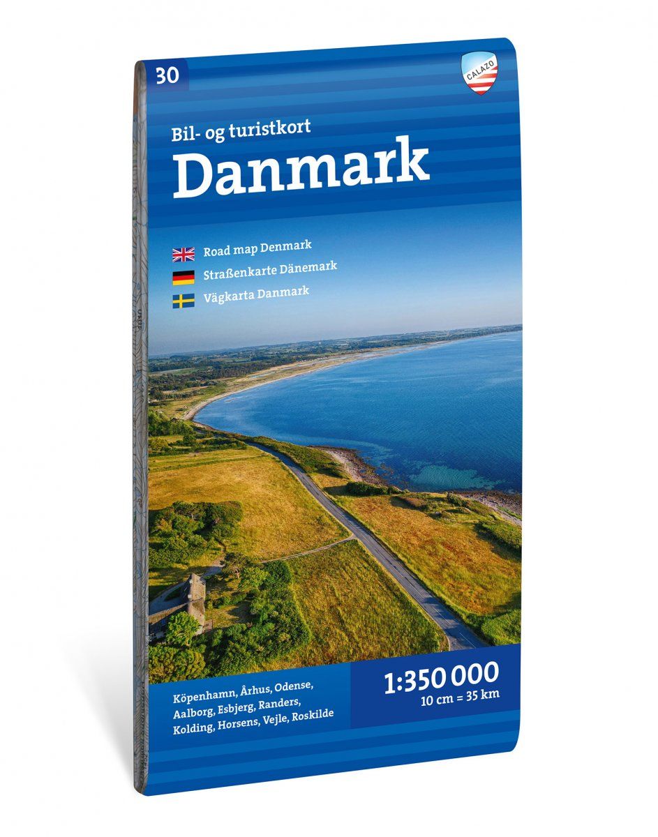 Bil- och turistkort Danmark 1:350000