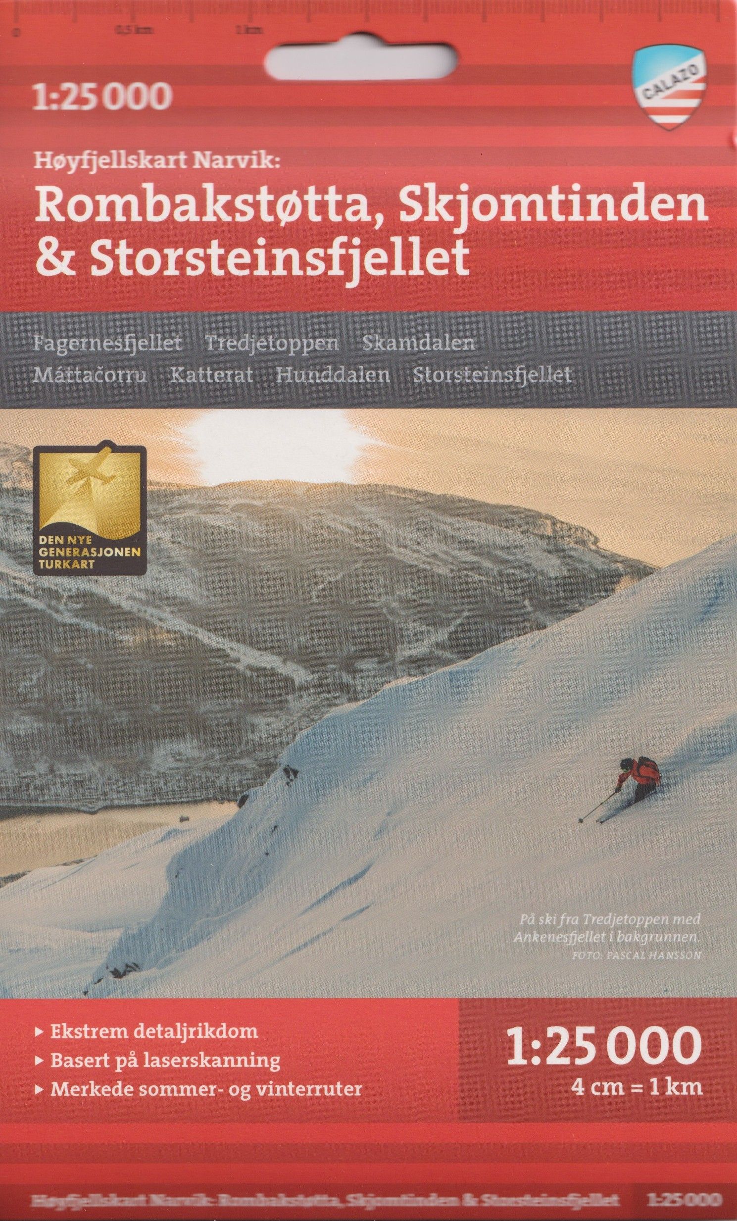 Narvik: Rombakstøtta, Skjomtinden & Storsteinsfjellet - Høyfjellskart ( 1:25 000 )